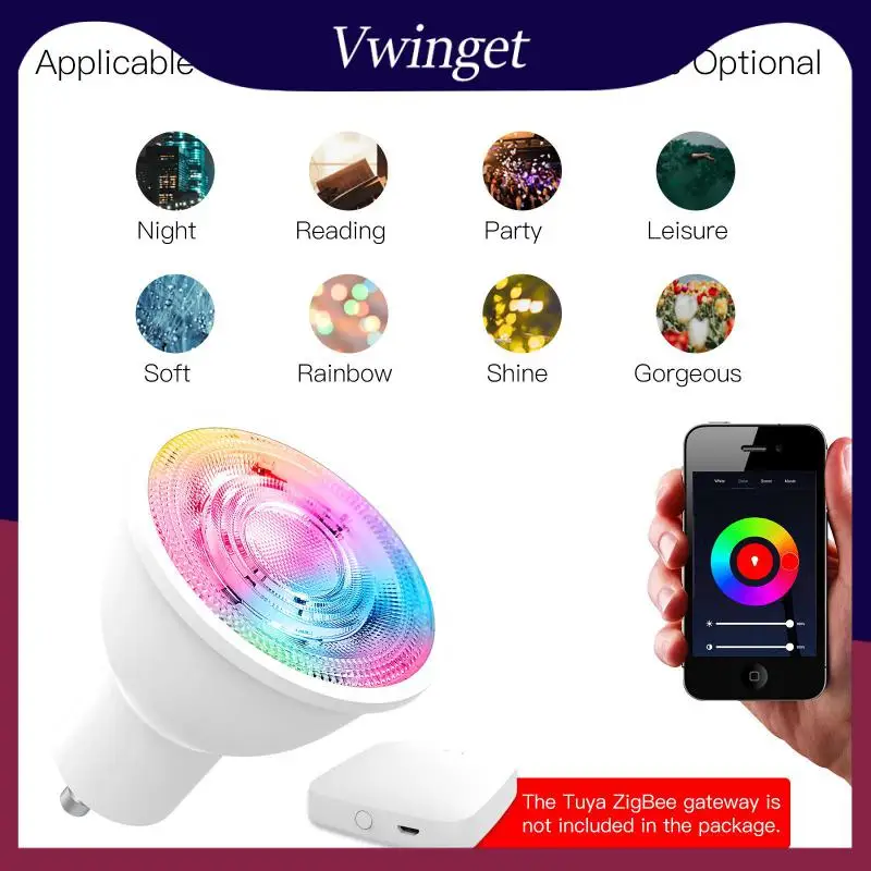 

Diy Voice Control Led Lamp Tuya/smartlife App Dimmable Led Light Bulb 5w Zigbee Spotlight Via Alexa Google Home Alice Tuya