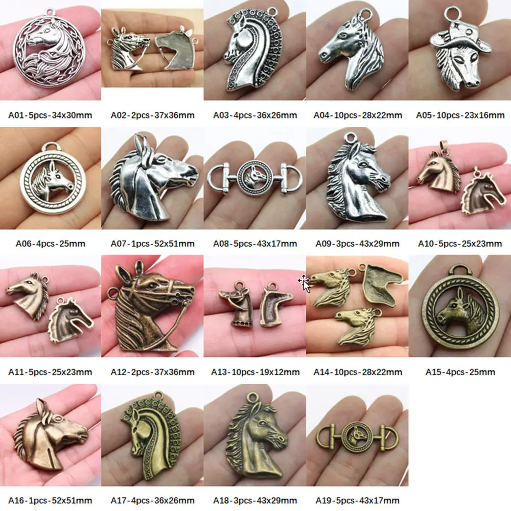 

Horse Head Charm Pendant Jewelry Findings Components Handmade