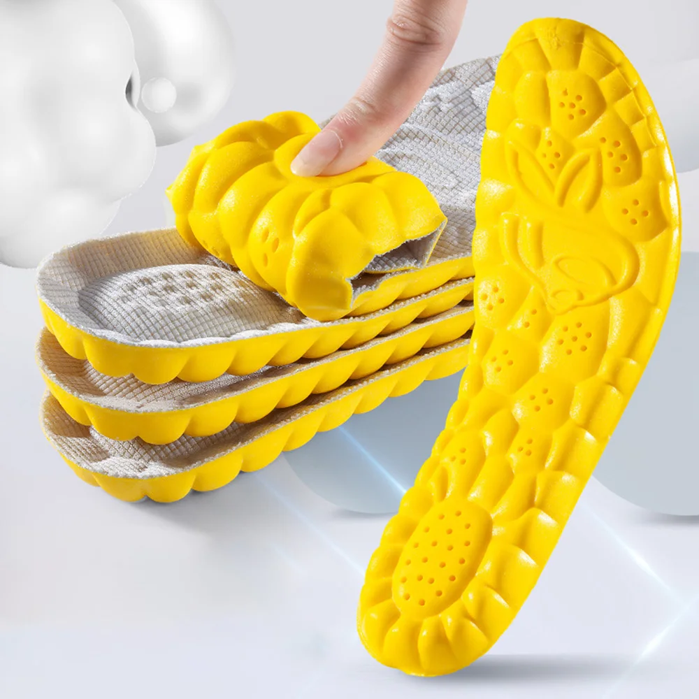 High Elasticity Latex Sport Insoles SoftShoe Pads Orthotic Breathable Deodorant Shock Absorption Cushion Arch Support Insole