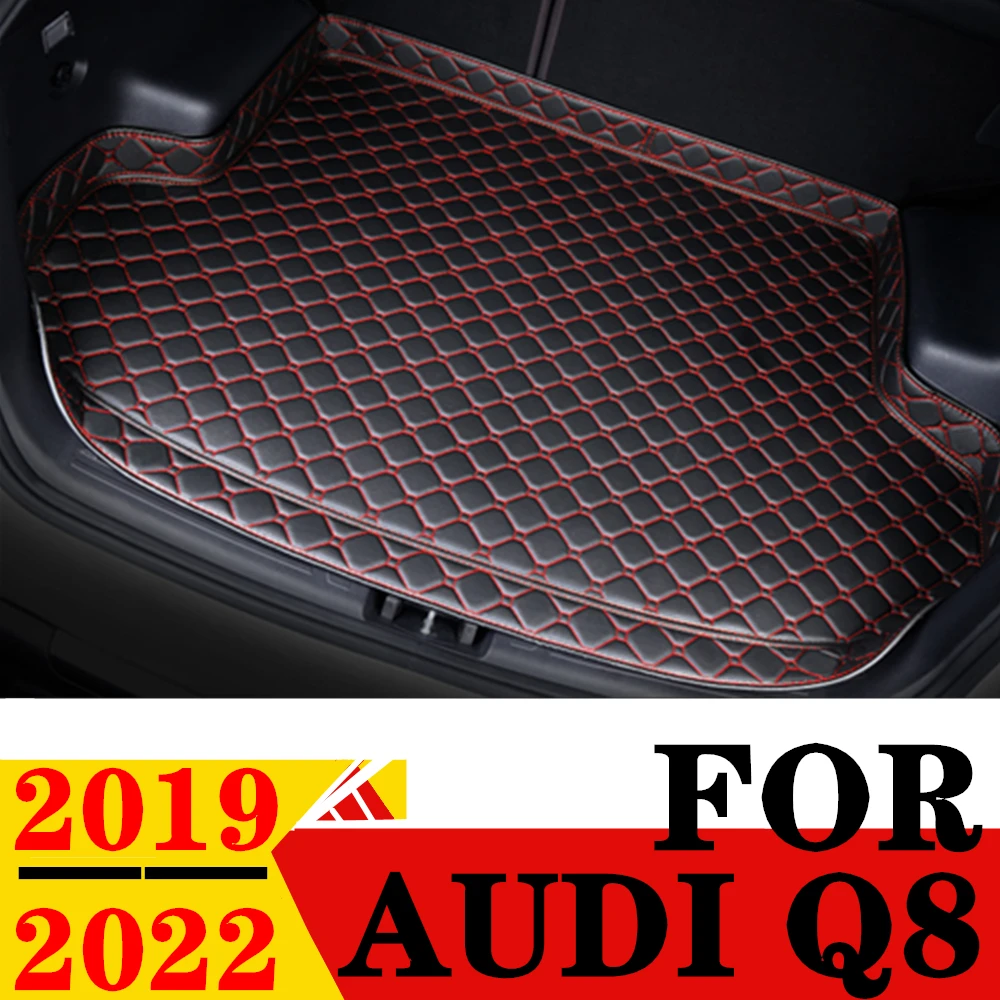 

Коврик для багажника автомобиля для AUDI Q8 2019 2020-2022, Высокие боковые водонепроницаемые задние грузовые накладки, коврик, автомобильные аксесс...