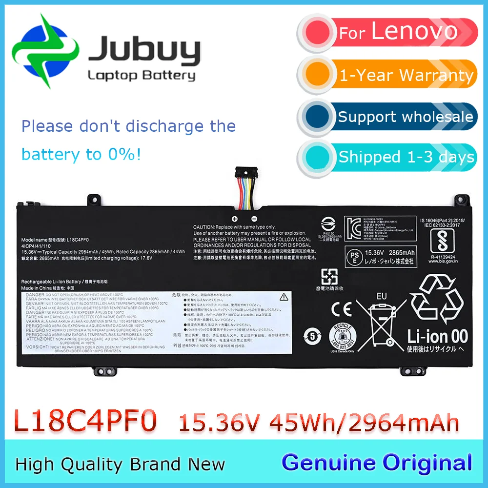 L18C4PF0 15 36 В 45 Втч оригинальный аккумулятор для ноутбука Lenovo ThinkBook 13s-IWL 13s-IML 14s-IWL 14s-IML