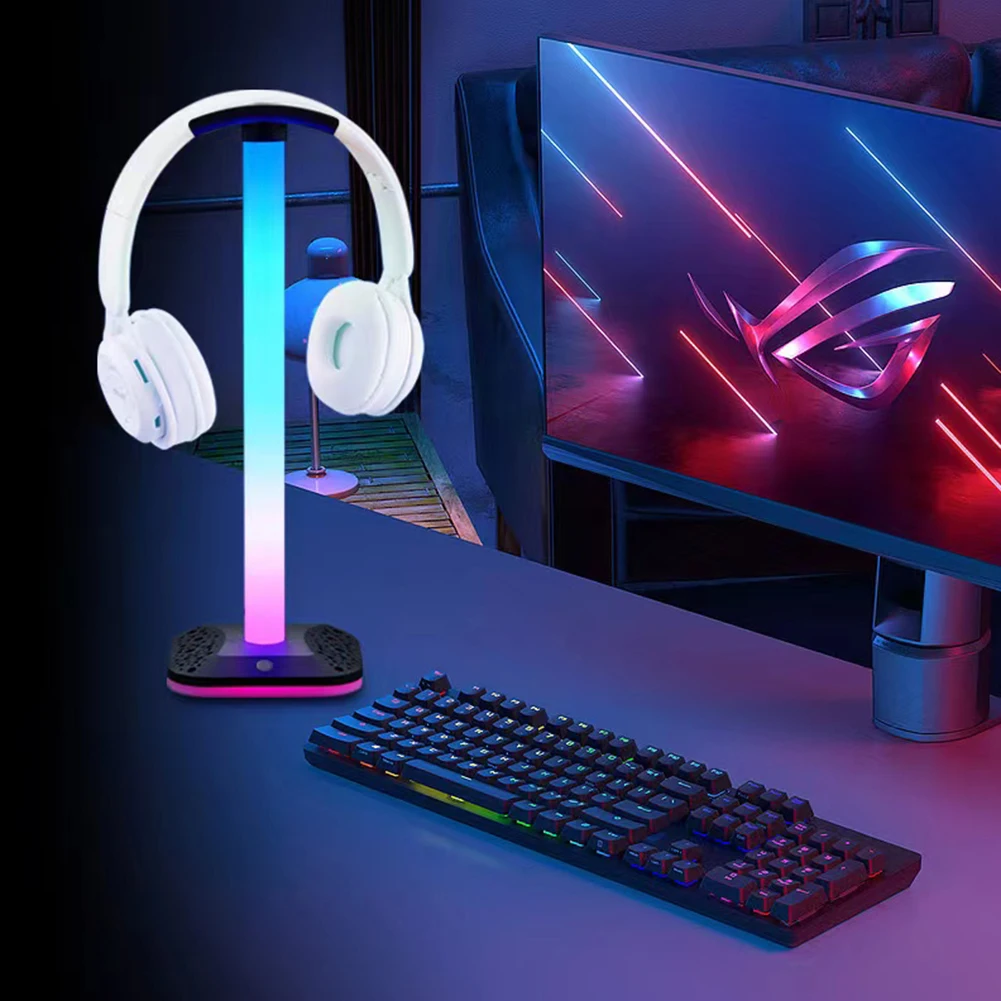 Подставка для Игровых Наушников RGB 10 режимов светильник с сенсорным управлением
