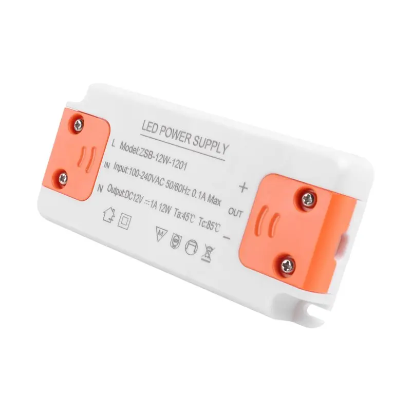 Драйвер для светодиодов DC 12V 12W, тонкий, с постоянным напряжением, блок питания для различных светодиодных ламп, входное напряжение (art.: 3920dbce7948c) - 3920dbce7948c