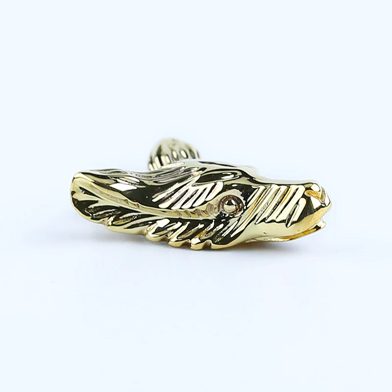 2023 Handmade Jewelry  Carved Animal Copper Wolf Head Necklace Accessories Pendant Bead For Men Gift 32x22x10mm 7.6g