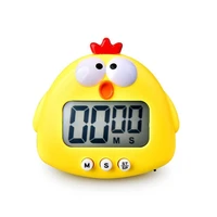cute cartoon chicken pig electronic lcd digital countdown kitchen timer cooking