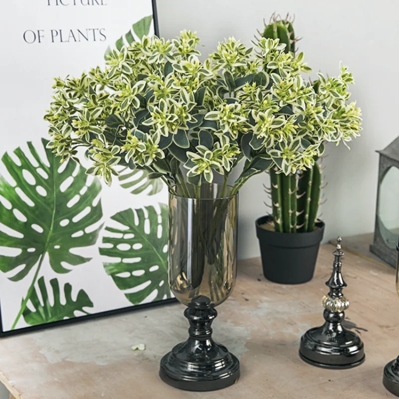 

Artificial Plants Green Office Living Room Home Decoration Flower Arrangement Outdoor Garden Landscaping 45cm Fake Plant Leaves