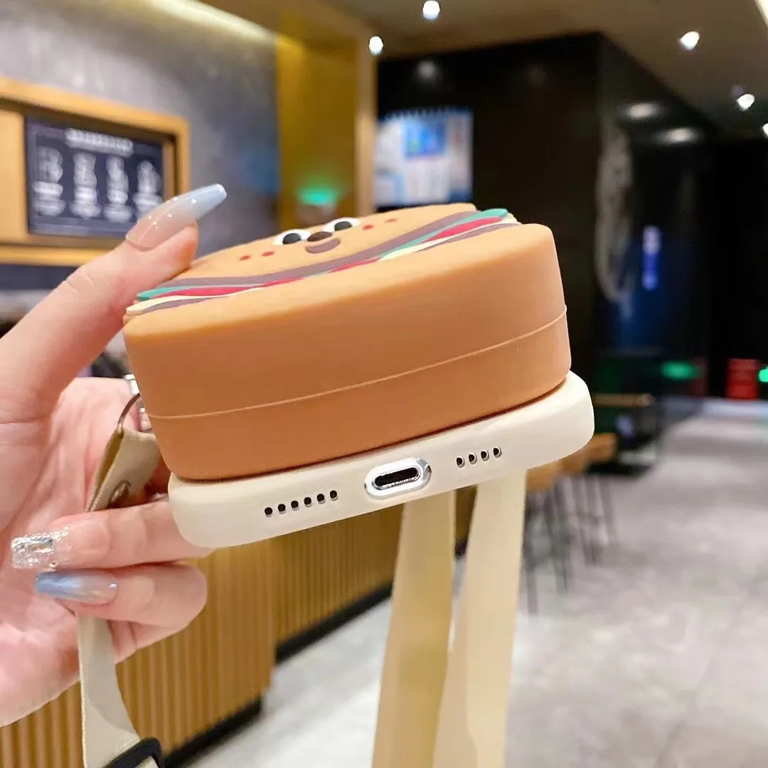 Мультяшный Кошелек для монет сумка чехол iPhone 15 13 14 11 12 Pro Max X XR XS 7 8 Plus SE 2 мягкий