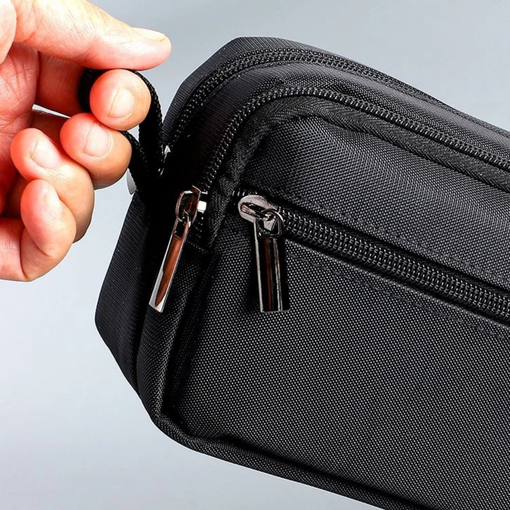 Портативная трехслойная вместительная сумка для карандашей холщовая ручка