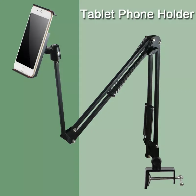

360 Degree Long Arm Tablet Holder Stand For 3.5 to 10.6inch Tablet Smartphone Bed Desktop Lazy Holder Bracket Support For iPad