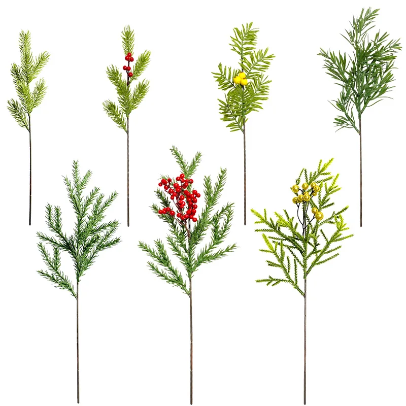 

1pc Mini Simulation Christmas Pine Needles Christmas Tree Wreath Green Fake Plant For Xmas Home Decor Hanging Pendant Gifts