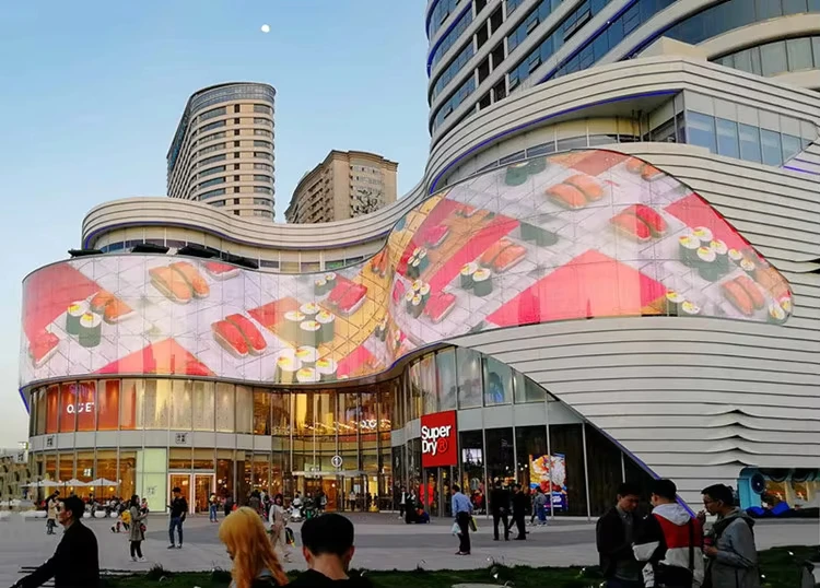 Светодиодный прозрачный рекламный светодиодный дисплей для витрины магазина P3.91