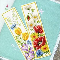 bk103 diy craft cross stitch bookmark christmas plastic fabric needlework embroidery crafts counted new gifts kit holiday