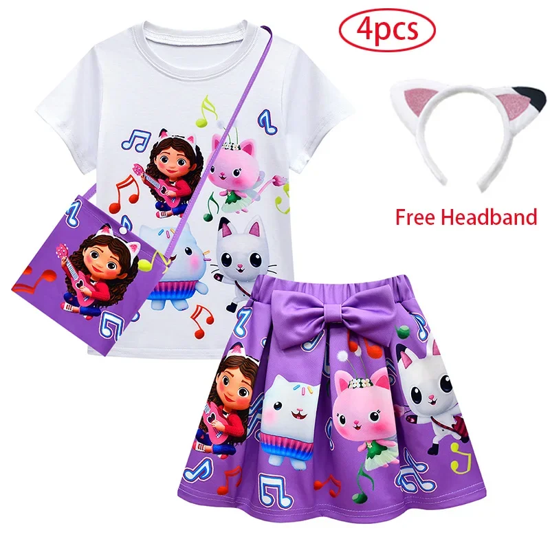 Набор одежды для кукольного домика Gabby девочек летние кошачьи топы бант