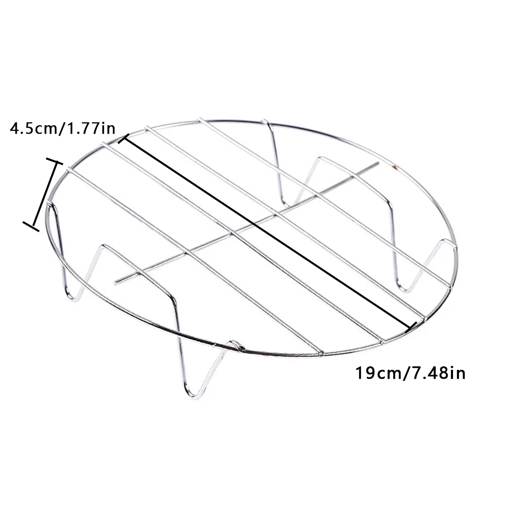

Stainless Steel Steaming Rack 4 Legs Washable Removable Tray House Kitchen Restaurant Bakery Baking Bracket Tool