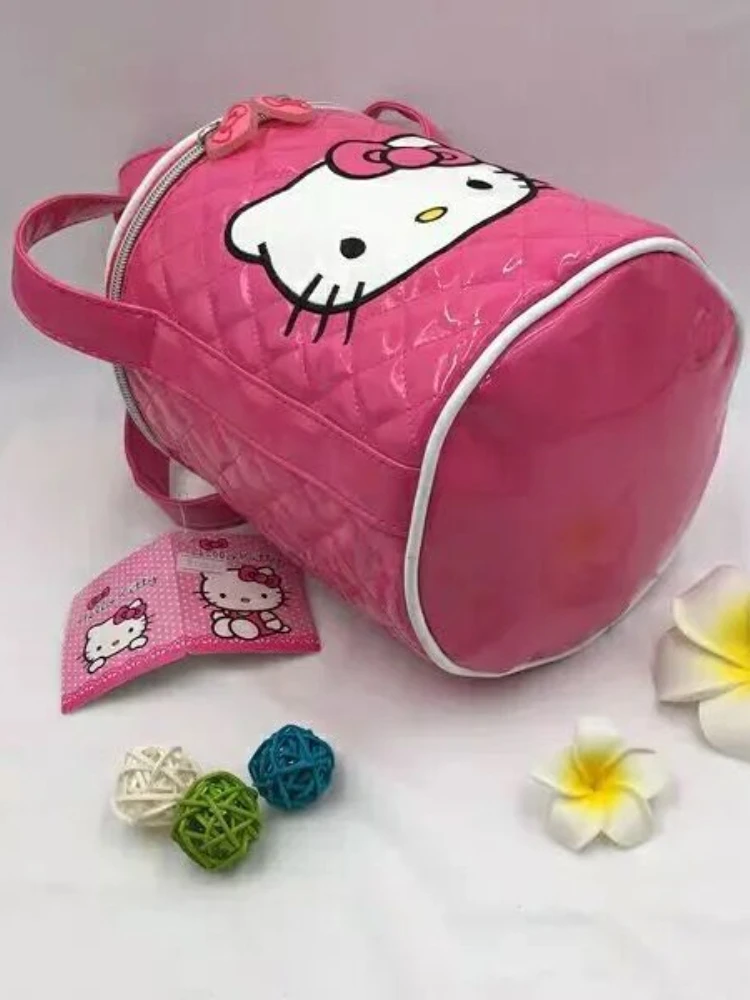 Waterproof round Lunch Box Bag Lunch Bag Cute Hello Kitty  round Bag Primary and Secondary School Students Women's Crossbody Bag
