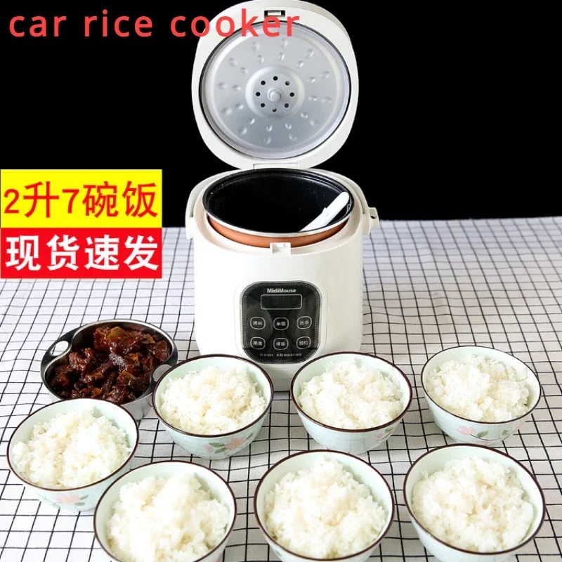 Vehicle-mounted rice cooker 12v small car home dual-purpose large capacity portable smart 24v truck
