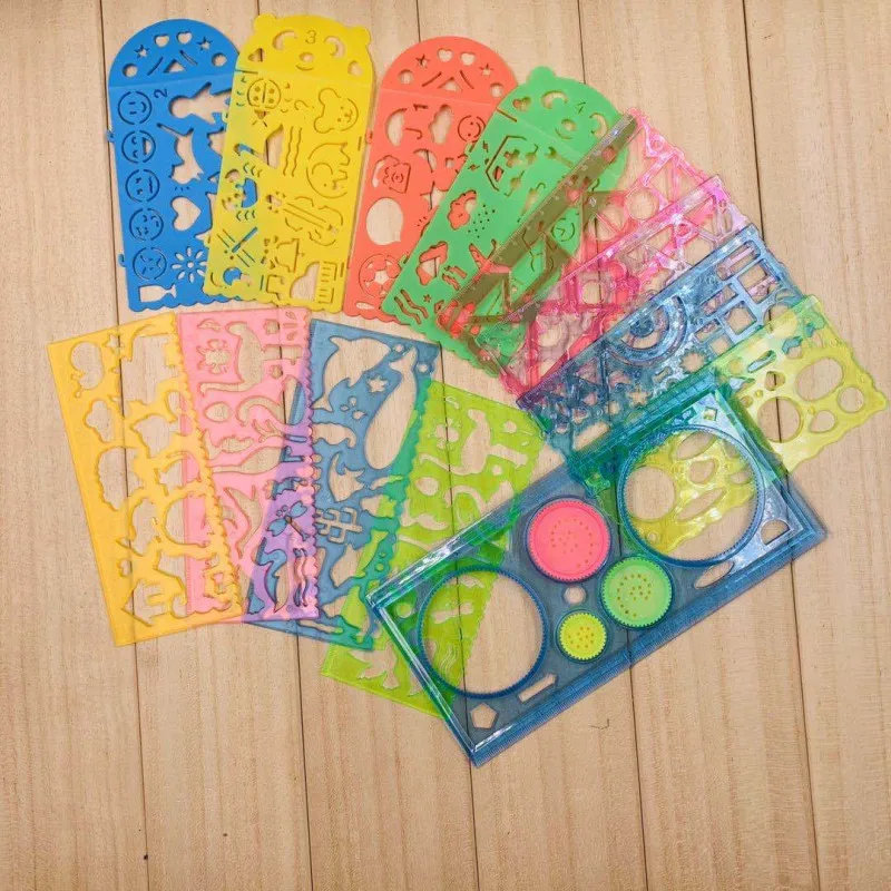 

Multi-function Painting Puzzle Spirograph Geometric Ruler Drafting Tools For Students Drawing Toys Children Learning Art Tool