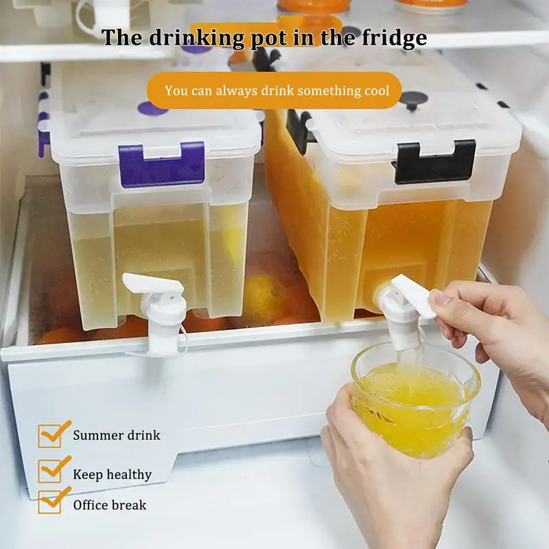 Refrigerator Cold Water Kettle Lemonade Container Drink Disp