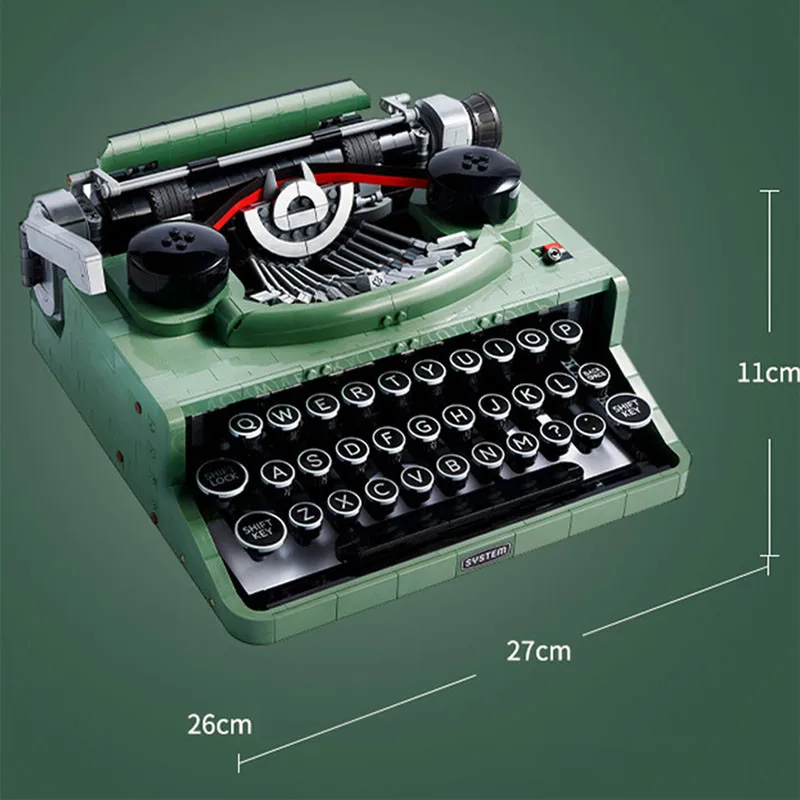 

Новинка 2078 шт. строительные блоки для ретро машинки для письма клавиатура MOC 21327 набор игрушек кирпичная машинка для письма для детей высокотехнологичные идеи подарок