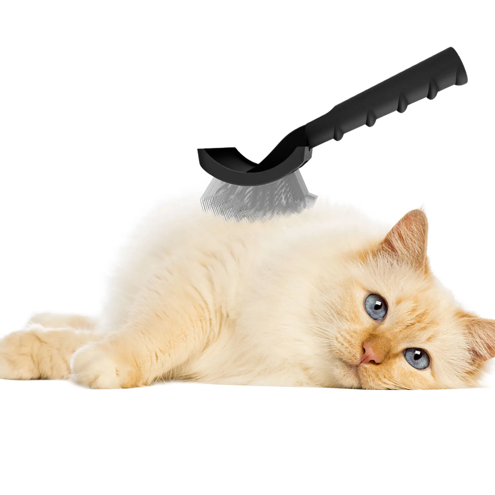 

Изогнутая щетка с узлом для питомцев, длинная Расческа с иглами для питомцев, щетка с узлом для открытия узлов, подходит для профессиональны...