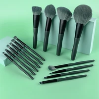 fashion 14 pieces foundation powder blush concealer eye shadow cosmetics makeup brushes with bag portable beauty tools set hot