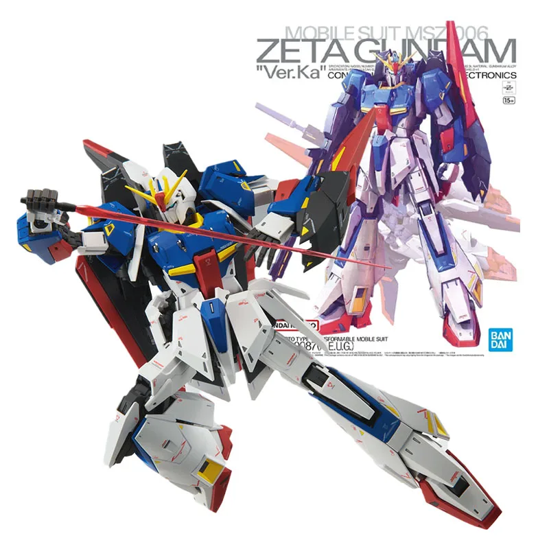 

Bandai Action Figure Gundam Model Kit Anime Figure MG 1/100 MSZ-006 Zeta Gundam Ver.Ka Collection Gunpla Action Figure Boys Toys