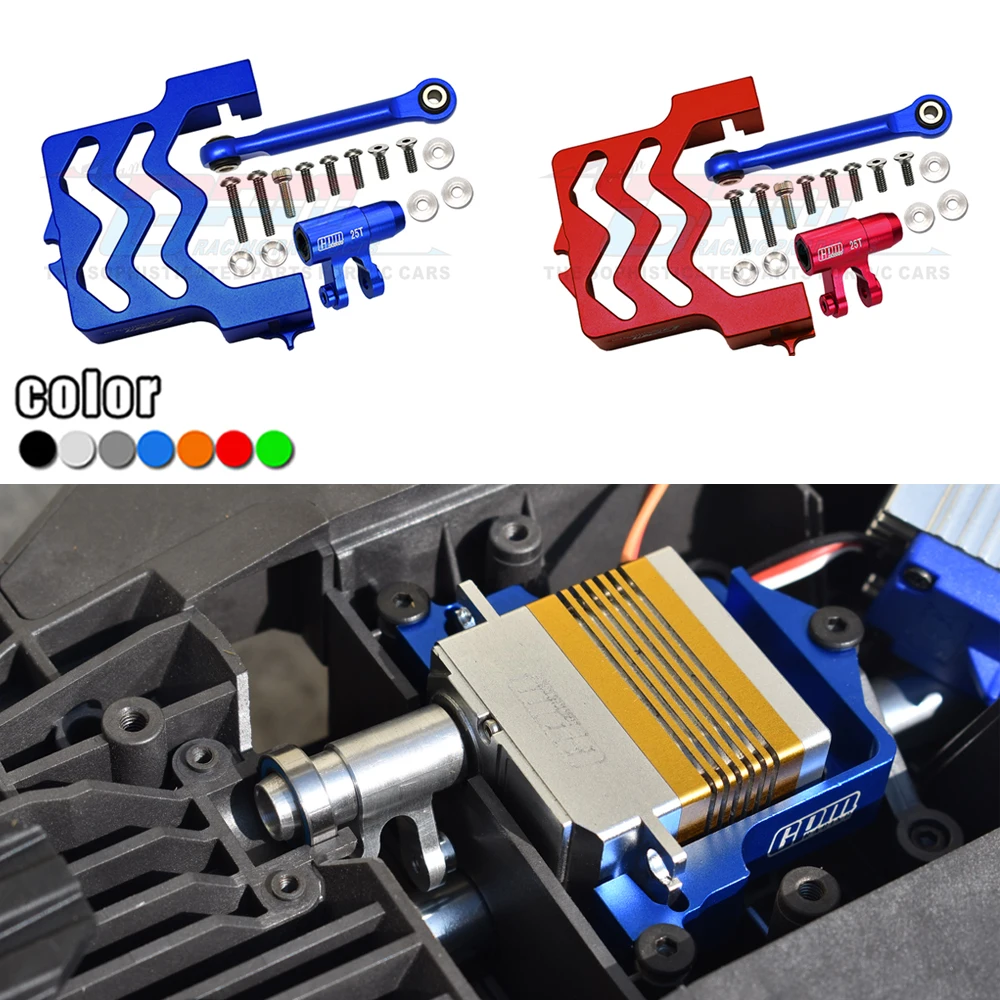 Металлическое Крепление для сервопривода GPM + сервопривод 25T для Traxxas 1/6 XRT 1/5 X-MAXX 6S 8S 4WD монстр-Трак детали для радиоуправляемых автомобилей