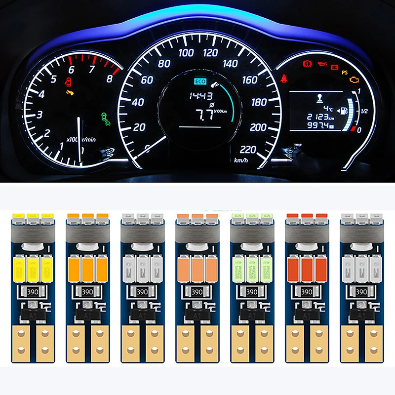 10 шт. яркие лампы для приборной панели T5 W3W W1.2W 70 73 74