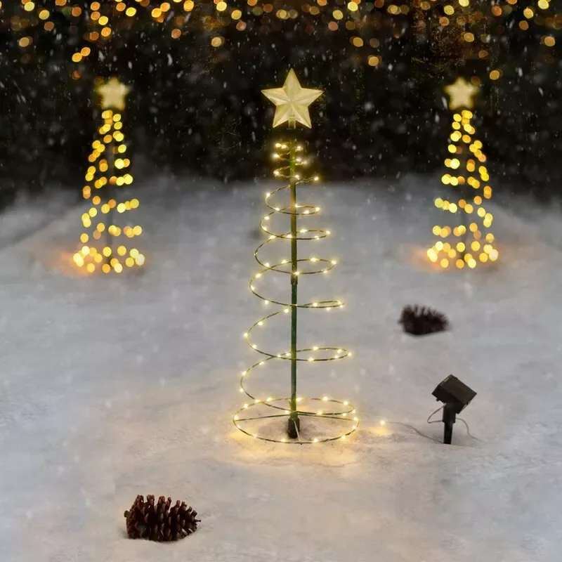 

Новая Рождественская елка, дневные звезды, светодиодный солнечный наземный светильник, уличная лампа на солнечной энергии, Москитная Катуш...