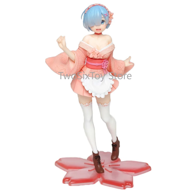 

Anime Re:Life In A Different World From Zero Rem Ram kimono Girl Action Figure Toy Collection Model Toys Gift Doll