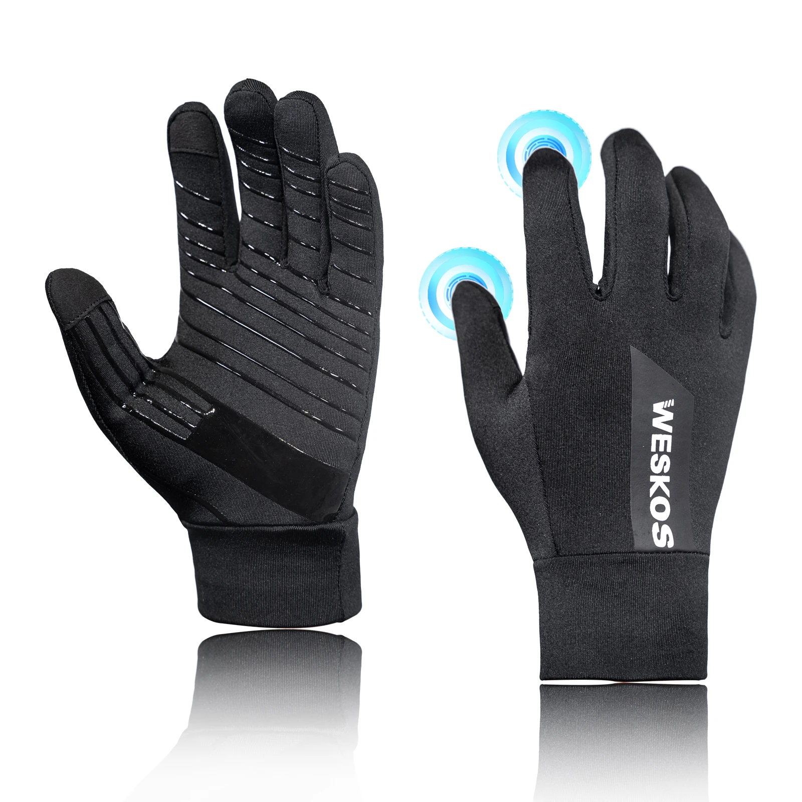 

WESKOS Winter Outdoor Sports Running Glove Bike Cycling Warm Touch Screen Long Full Finger Gloves For Men Women Magic Gloves