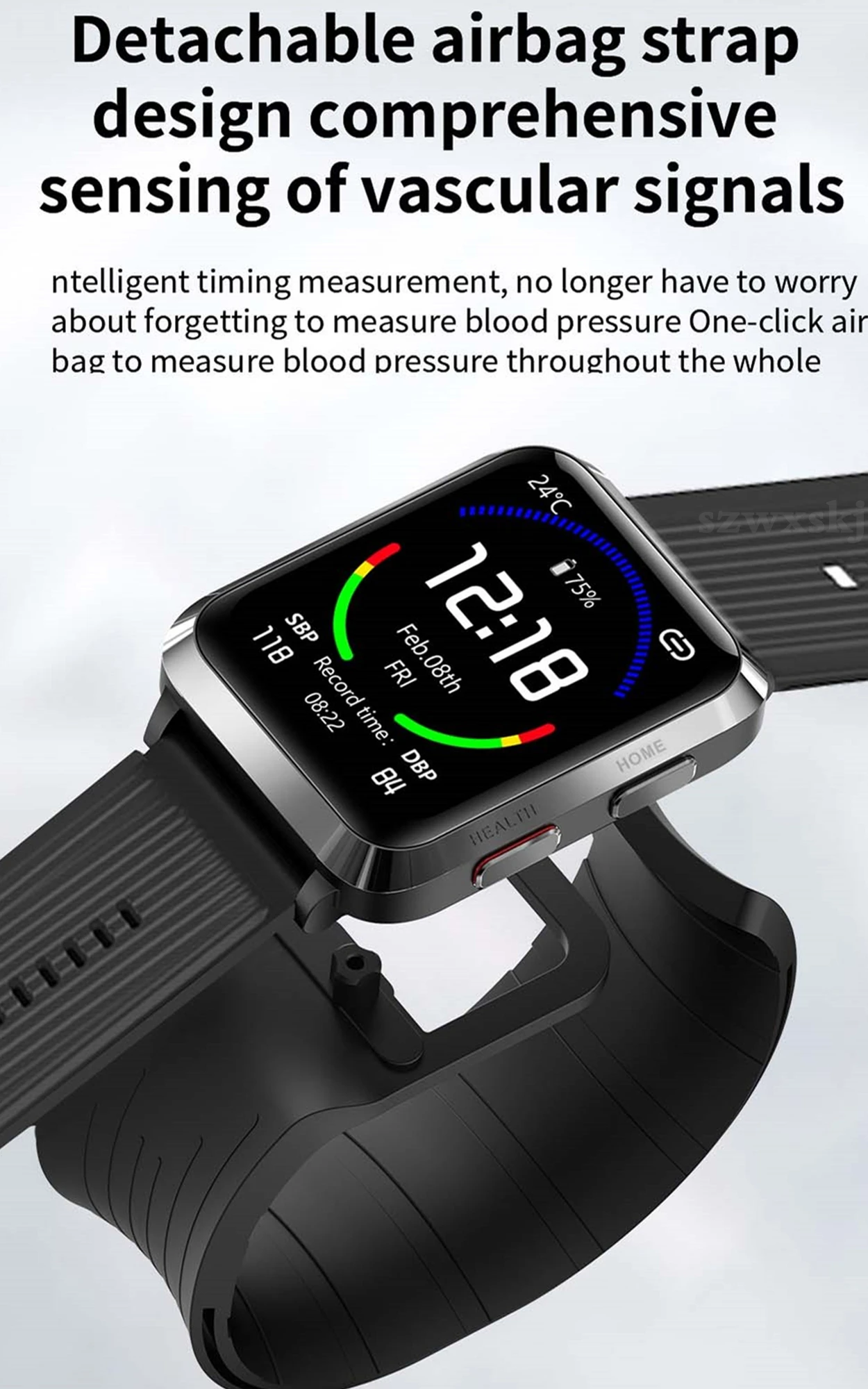 S6T Smart Watch For Men Women Medical Grade Air Pump + Air bag Blood Pressure Body Temperature Heart Rate Elderly Health Watches