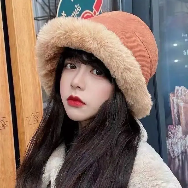 

Женская зимняя плюшевая Панама, осенне-зимняя теплая шапка для офиса, путешествий, школы, походов NIN668