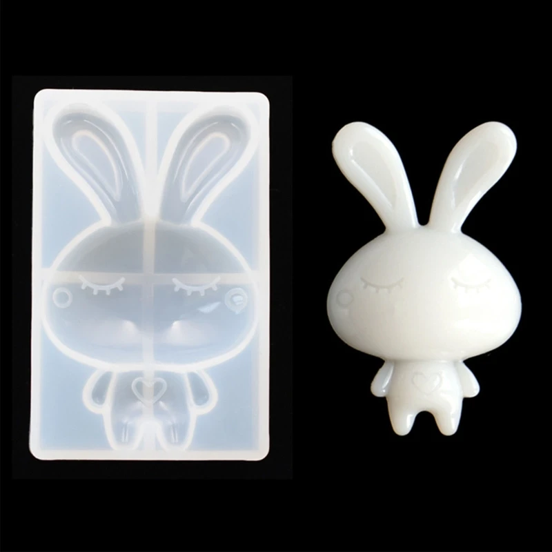 

Cartoon Bunny Rabbit Shape Silicone Mold Epoxy Resin Jewelry Mold Fondant Candy