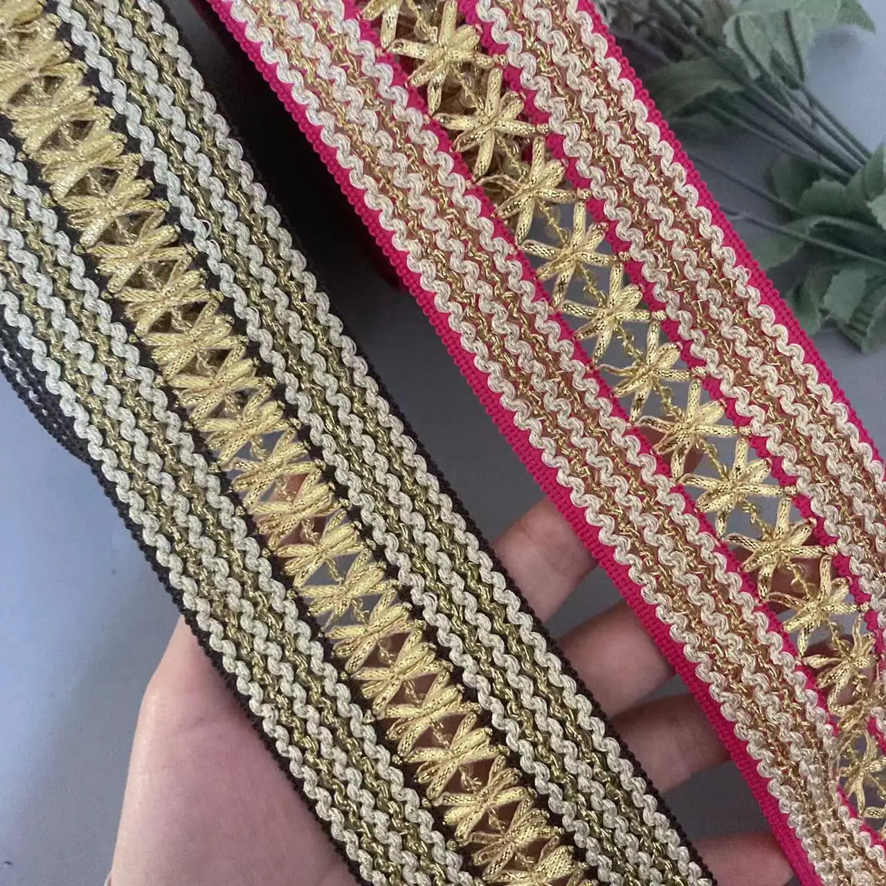 1 ярда 5 8 см лента с кружевной отделкой этническая одежда нить вышивка ткань