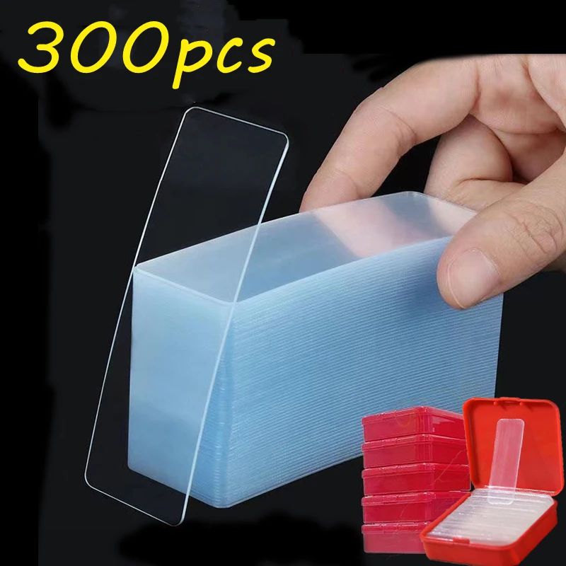 300pcs Double-sided Adhesive Tape Washi Reusable Waterproof Wall Sticker Transparent Non-marking and Washable Self |