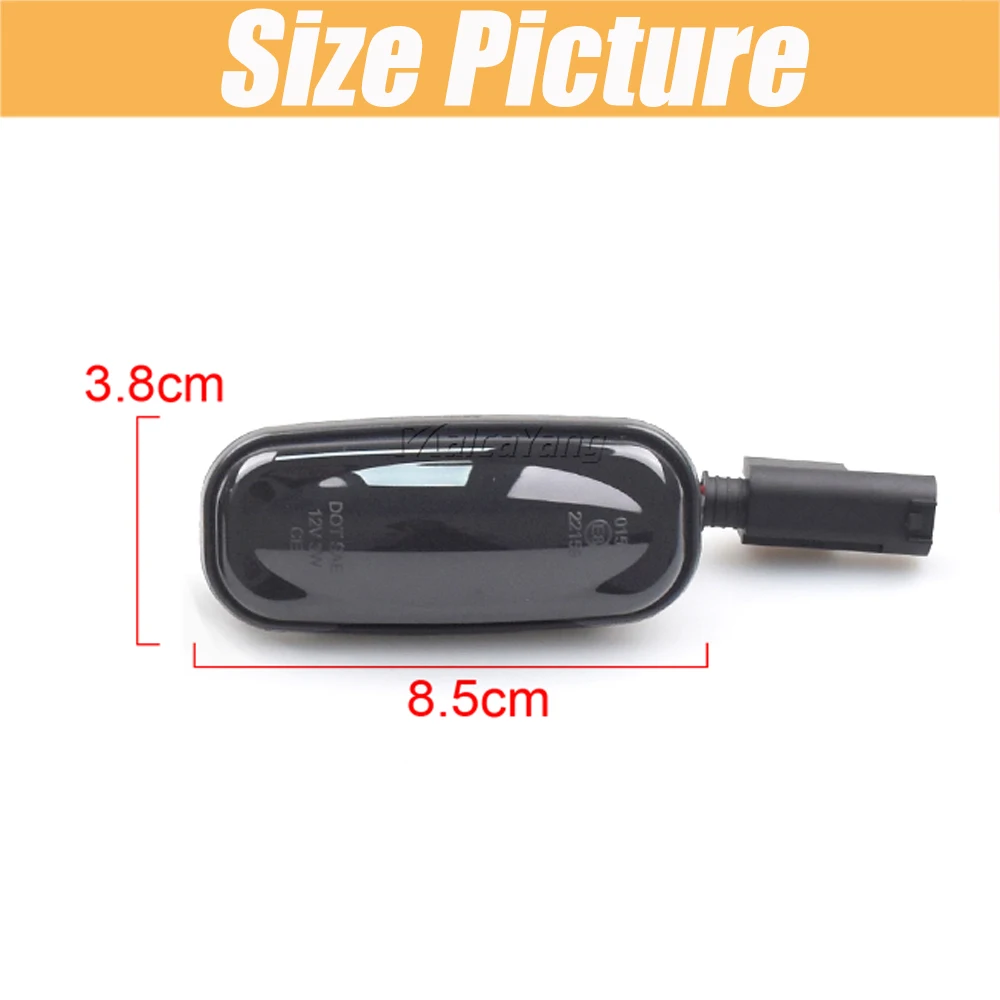 2 шт. динамический светодиодный боковой габаритный фонарь указателя поворота для