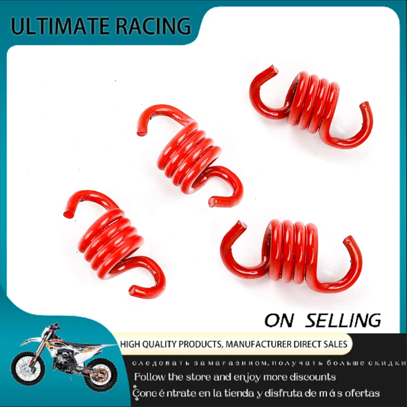 For Racing Heavy 2-Stroke 43-49cc Clutch Centrifugal Brake Pad Engine Pocket Off-road Bicycle Spring 2-4 Red