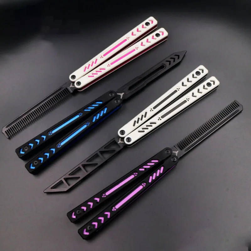 

Ether domestic original G10 aluminum handle butterfly knife bushing structure CNC Seiko knife throwing practice knife does not o