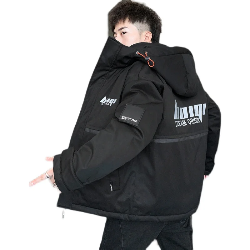 Пальто на хлопковой подкладке. Мужская осенне-зимняя верхняя одежда. Модная