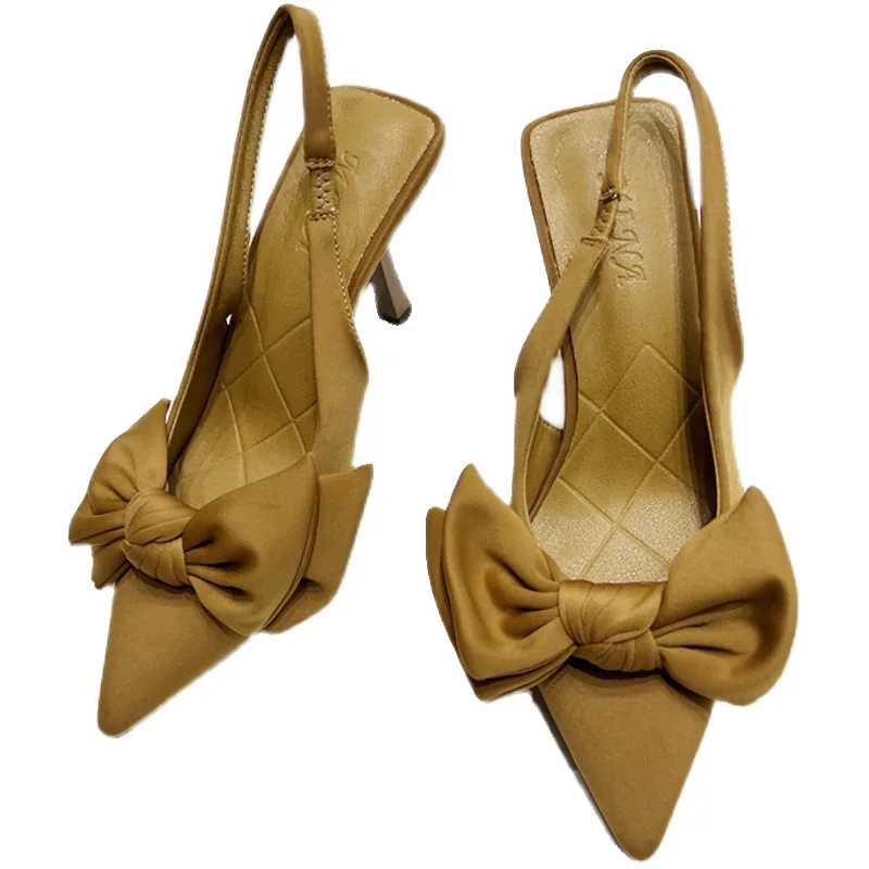 Туфли женские на тонком каблуке пикантные туфли-лодочки заостренный носок с