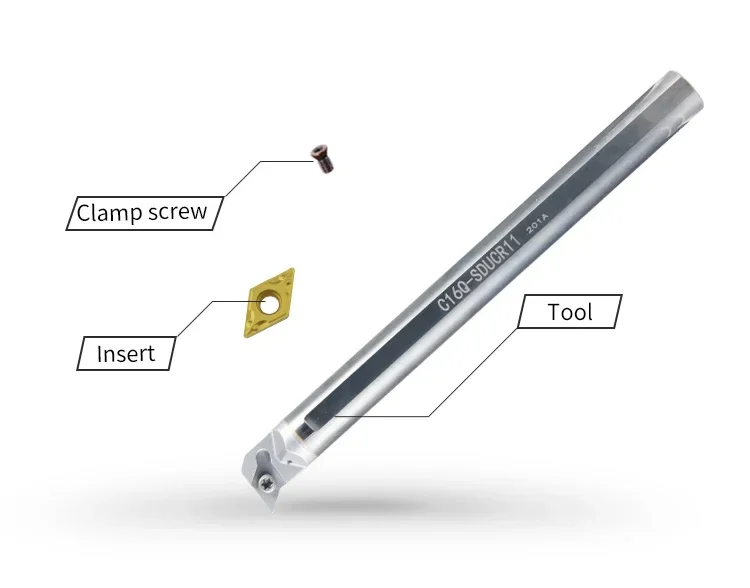 C10K/C12M/C16Q--SDQCR/SDUCR Токарный станок с ЧПУ Внутренний токарный инструмент SDQCR/SDUCR