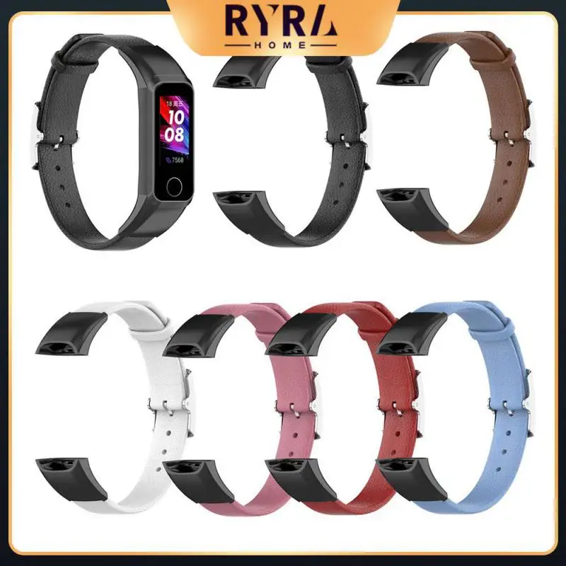 

Waterproof Watch Bracelet Watch Strap Soft Sport Strap High Quality Wearable Devices Sweatproof Leather Strap Cowhide Watchband