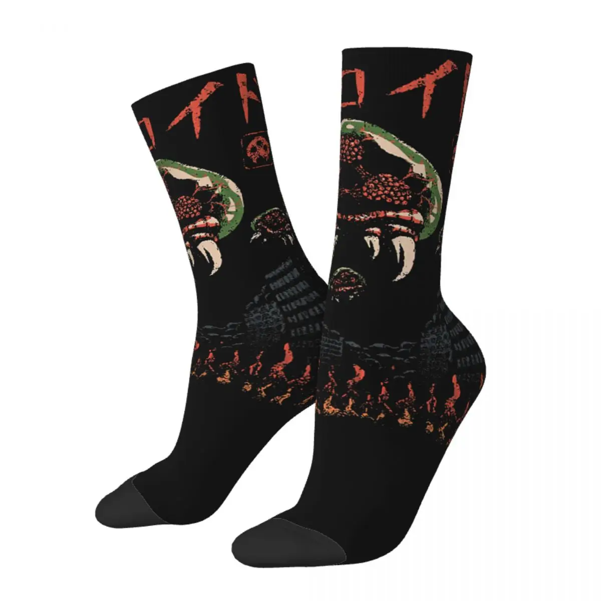 

Funny Crazy Sock for Men Parasitic Kaiju Hip Hop Vintage Metroid Zero Mission Game Happy Seamless Pattern Printed Boys Crew Sock