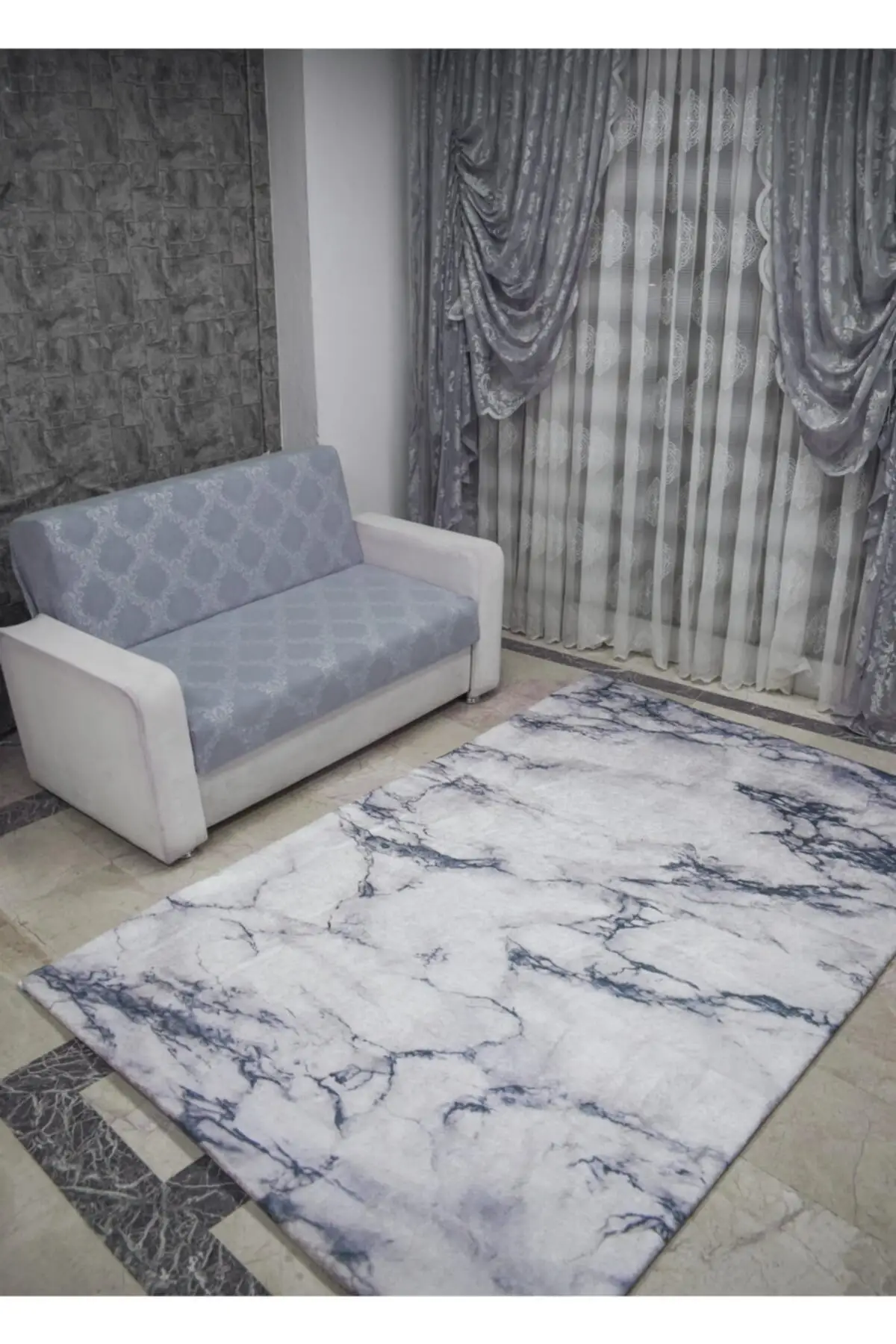 

Домашний Декоративный чехол для ковров, ковриков с белым узором из губчатого бархата