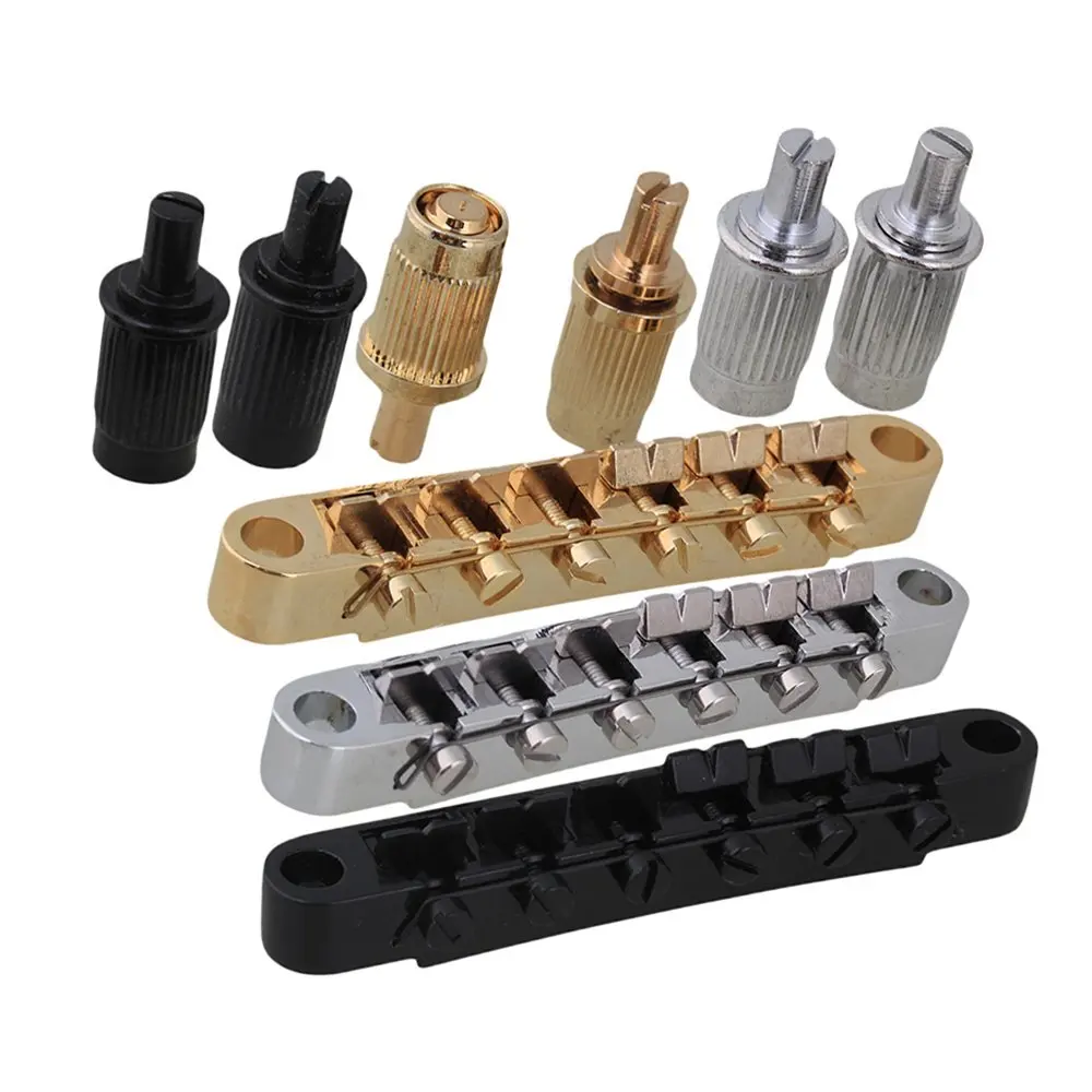 

4 Colors Electric Guitar T-O-Matic Saddle Bridge with Thumb Wheels
