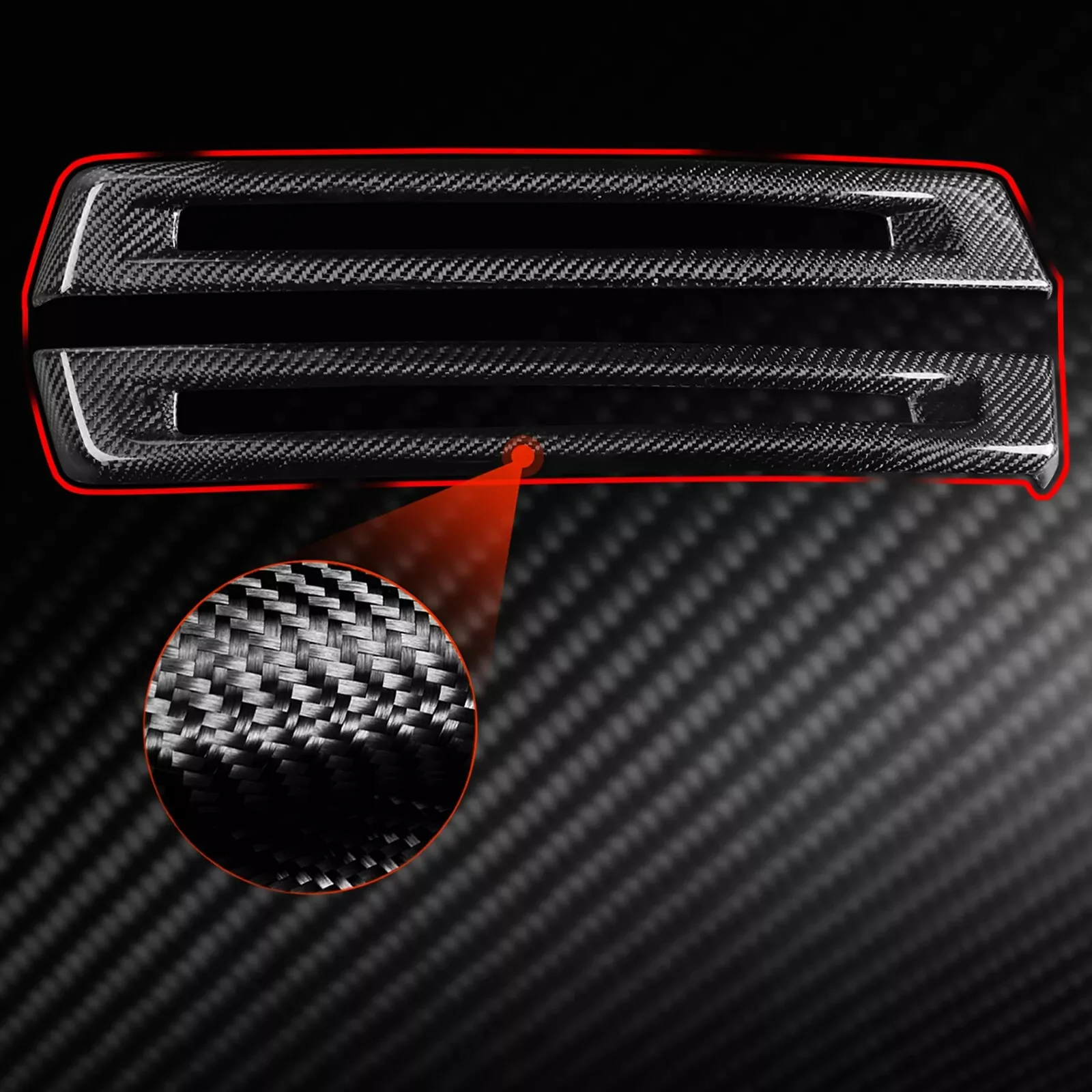 Внешняя отделка задней противотуманной фары из сухого углеродного волокна