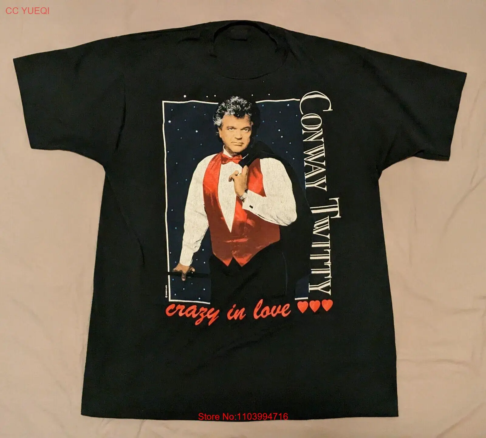 Новый Conway Twitty Сумасшедший влюбленный подарок для фанатов унисекс S-5XL рубашка