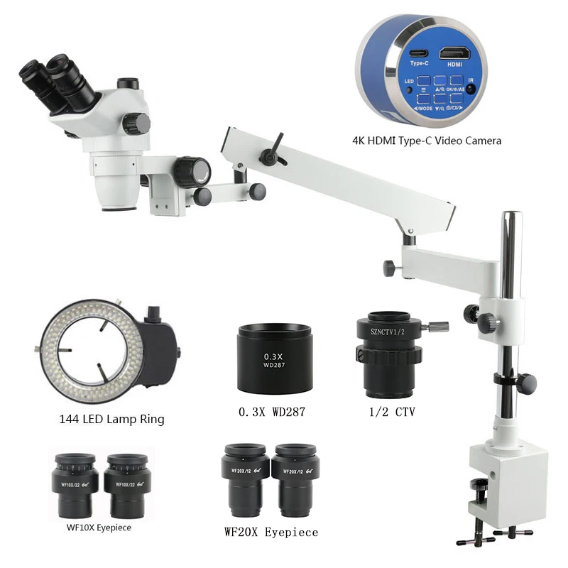 2X-45X Simul Focal Парафокальный стоматологический тринокулярный микроскоп со светодиодной вращающейся рукояткой 4K UHD HDMI камера для стоматологов, протезов, стоматологии