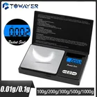 Цифровые кухонные весы Towayer для ювелирных изделий, весы для золота с ЖК-дисплеем, Карманные электронные весы с высокой точностью 0,01 г